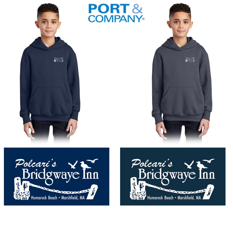 Bridgwaye Inn Port & Company® Youth Core Fleece Pullover Hooded Sweatshirt, Embroidered