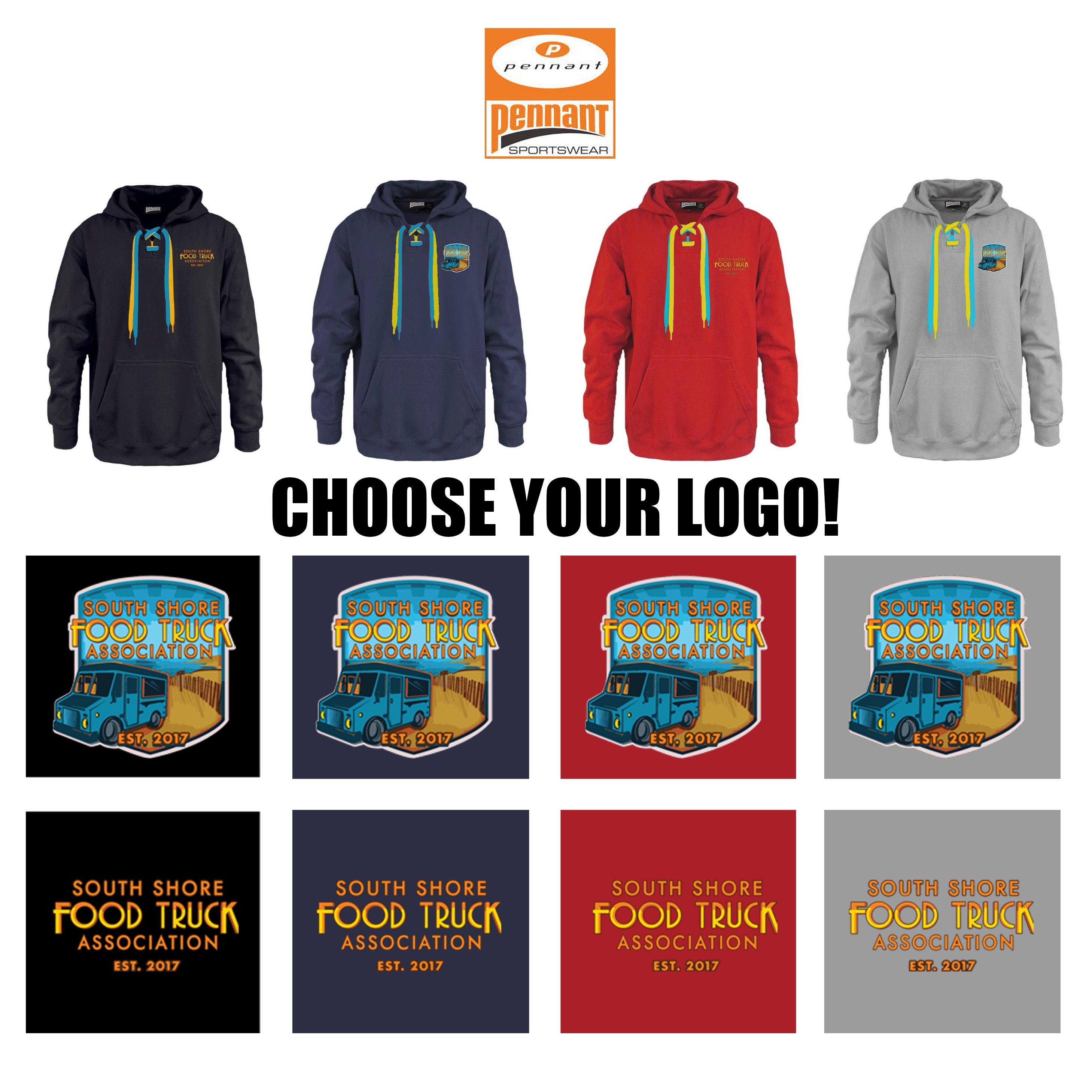 South Shore Food Truck Association SSFTA Pennant Faceoff Hoodie, Adult Fit