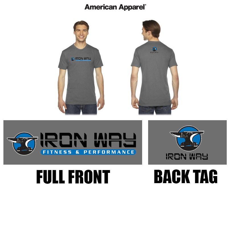 Iron Way Fitness American Apparel Unisex Triblend USA Made Short-Sleeve Track T-Shirt