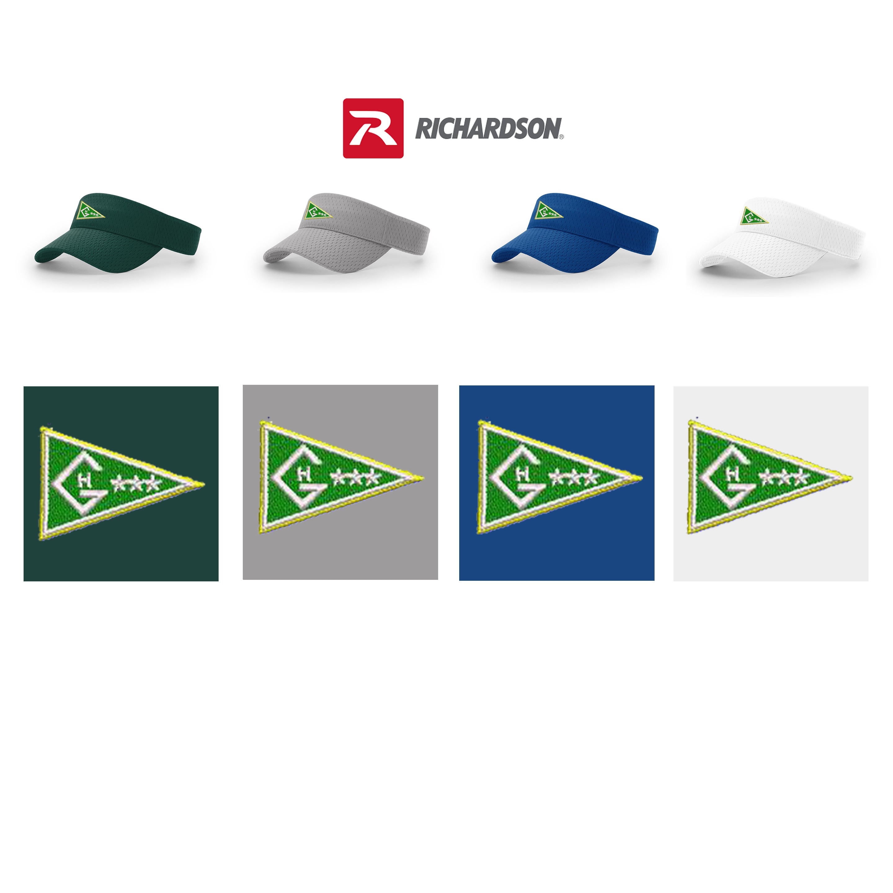 Green Harbor Yacht Club Richardson Pro Mesh Visor