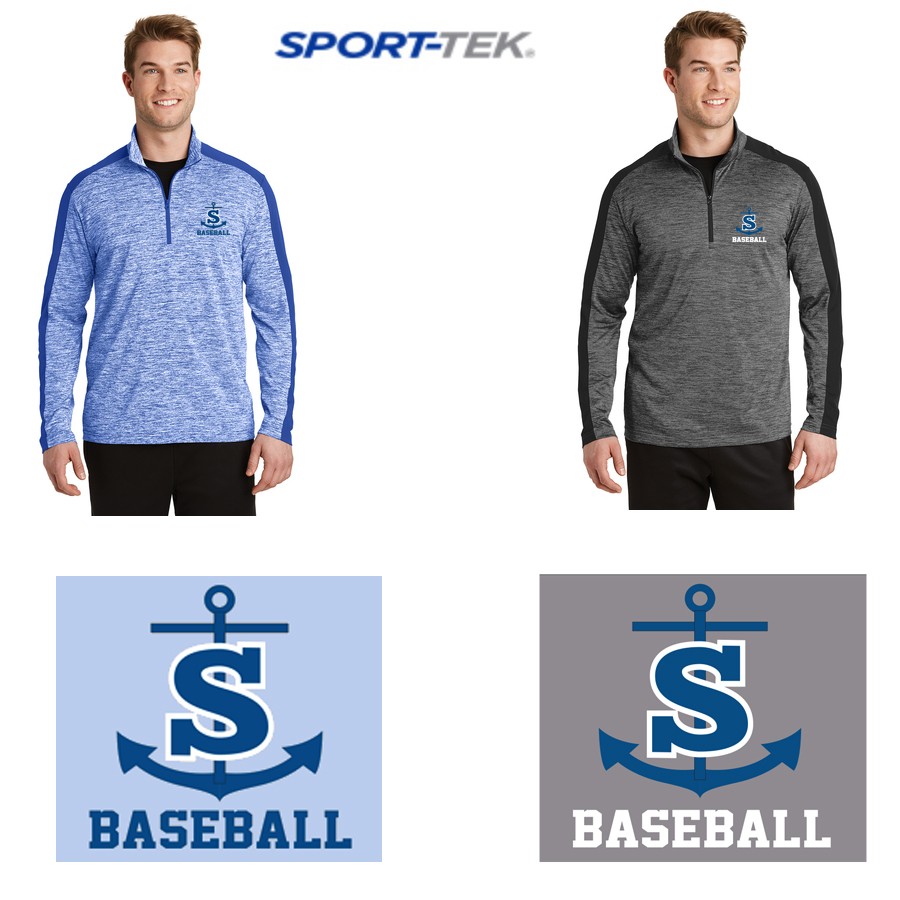 Scituate Baseball (SLL) Sport-Tek® Adult PosiCharge® Electric Heather Colorblock 1/4-Zip Pullover
