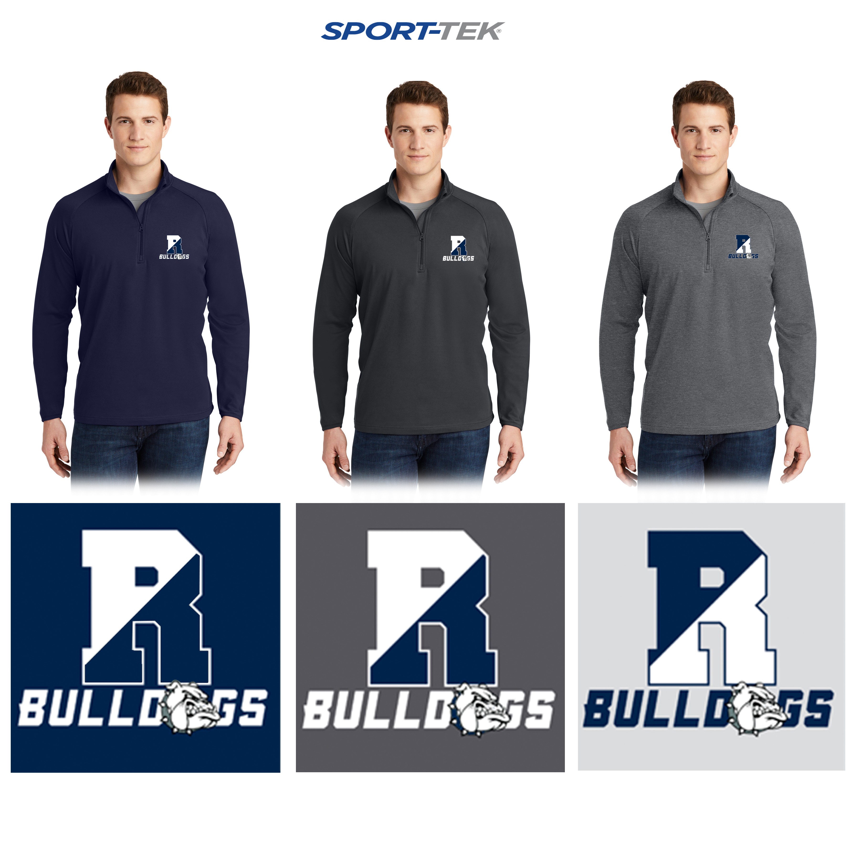 Rockland Youth Football and Cheer Sport-Tek® Sport-Wick® Stretch 1/2-Zip Pullover, #ST850