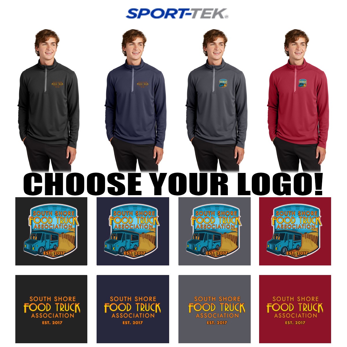 South Shore Food Truck Association SSFTA Sport-Tek® Sport-Wick® Textured 1/4-Zip Pullover, Adult