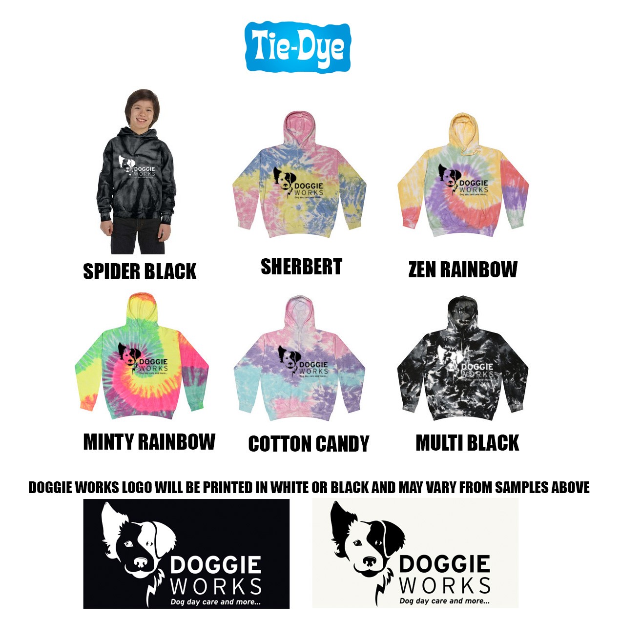 Doggie Works Tie-Dye Youth 8.5 oz. Tie-Dyed Pullover Hooded Sweatshirt