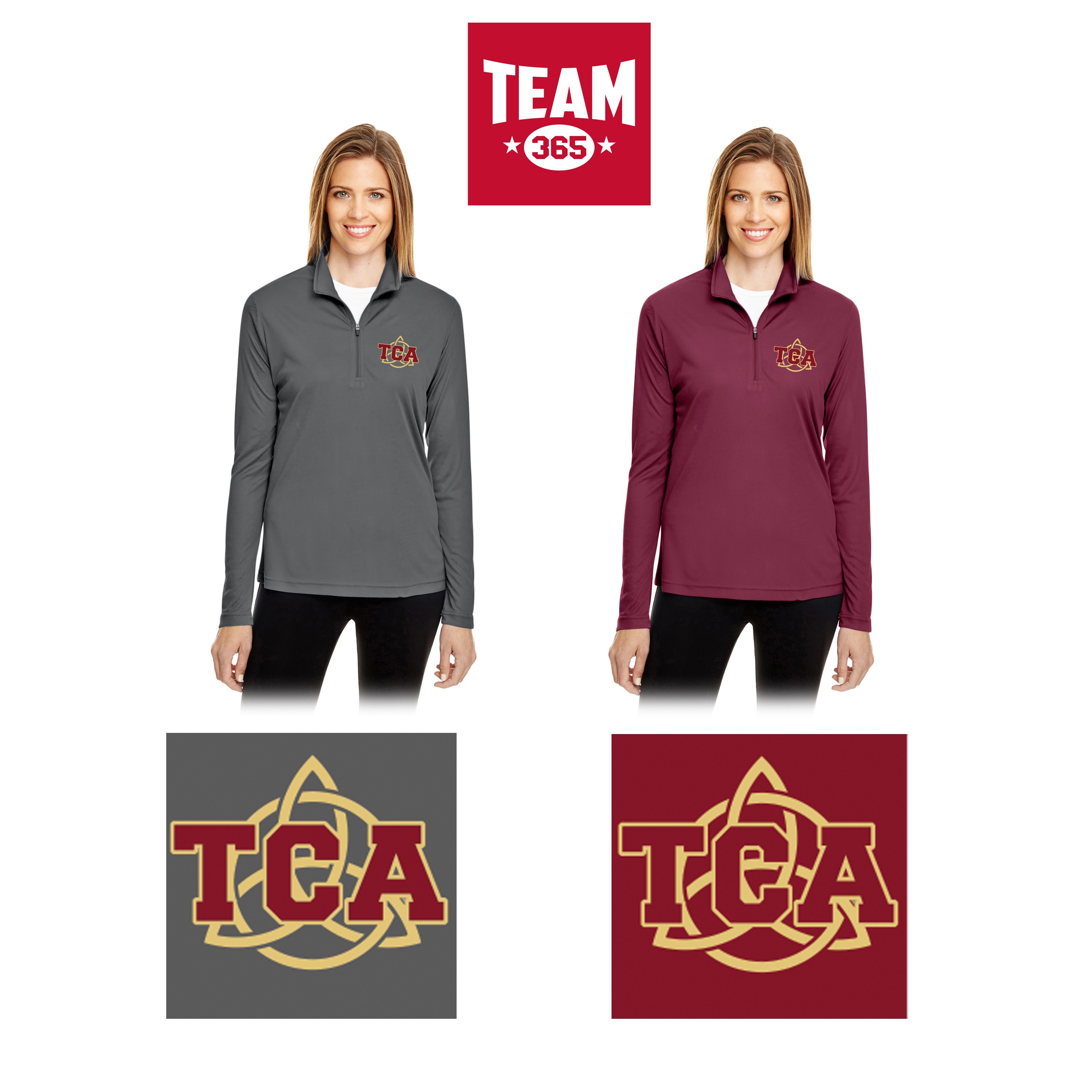 Trinity Catholic Academy Team 365 Ladies' Zone Performance Quarter-Zip