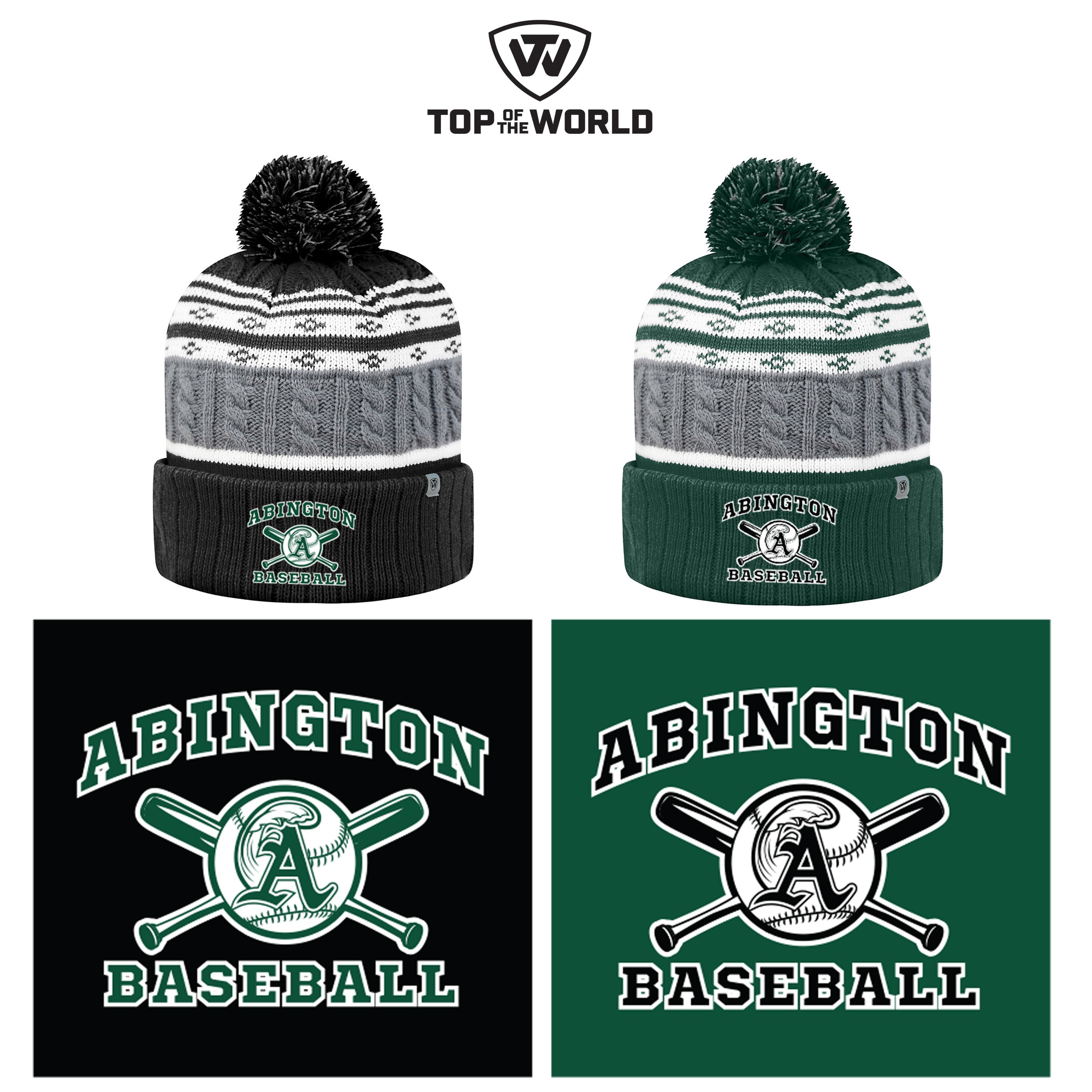 Abington Little League Top Of The World Adult Altitude Knit Cap