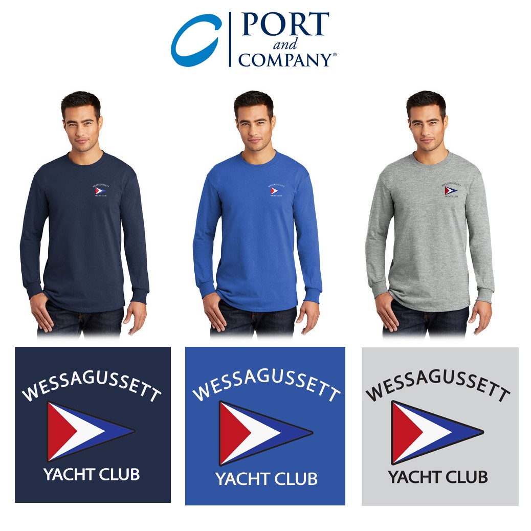 Wessagussett Yacht Club Port & Company® Long Sleeve All-American Tee