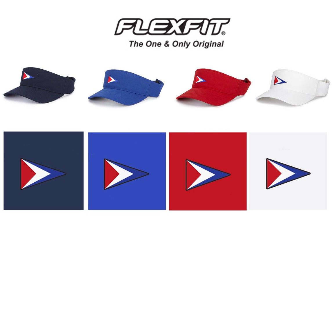 Wessagussett Yacht Club Flexfit Adult Cool & Dry Visor
