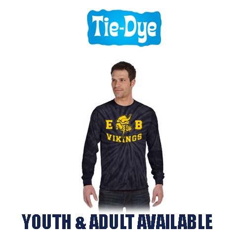 East Bridgewater Central School Tie-Dye 5.4 oz., 100% Cotton Long-Sleeve Tie-Dyed T-Shirt