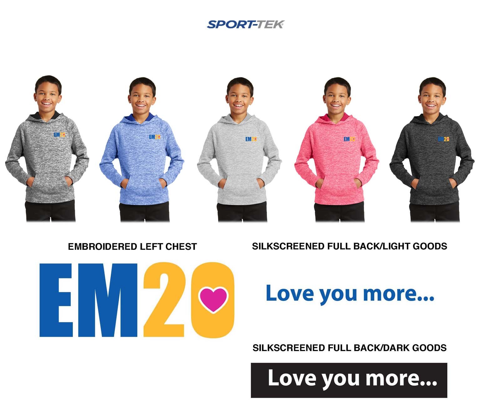 Emma Ryan Scholarship Fund Sport-Tek® Youth PosiCharge® Electric Heather Fleece Hooded Pullover