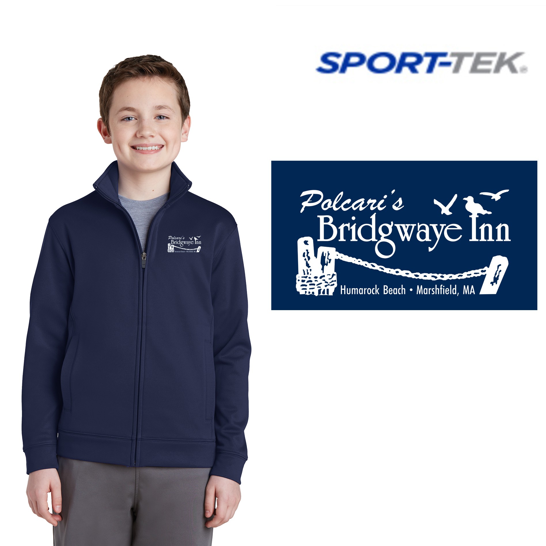 Bridgwaye Inn Sport-Tek® Youth Sport-Wick® Fleece Full-Zip Jacket, Youth Fit