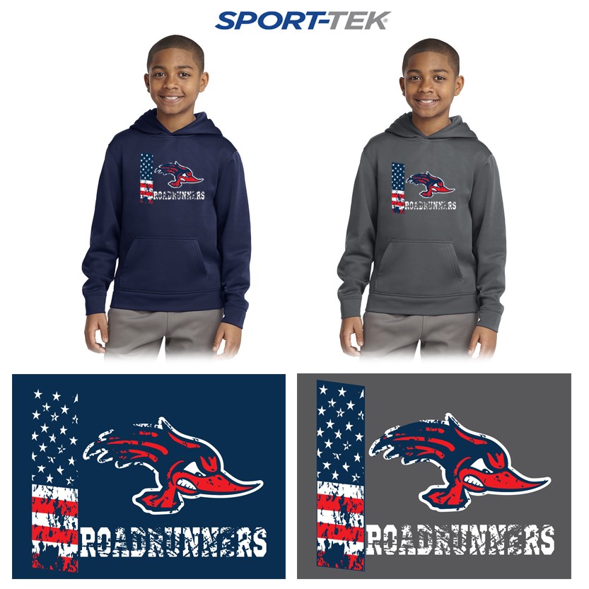 Roadrunners Sport-Tek® Youth Sport-Wick® Fleece Hooded Pullover