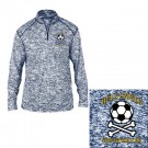 Hull United Soccer Badger Brand 1/4 Zip MENS “blend” Moisture Management Long Sleeve Shirt