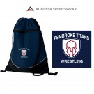 Pembroke Titans Youth Wrestling Augusta Sportswear Tri-Color Drawstring Backpack