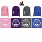 Abington Pickleball Badger B-Core Women’s Long Sleeve Tee, Performance Material, Silkscreened