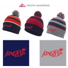 Kingfish Boosters Pacific Headwear Knit Fold Over Pom-Pom Beanie