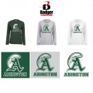 Abington Elementary & Middle School Greenwave Apparel Badger B-Core Long Sleeve Women’s Tee, Performance Material, #416400