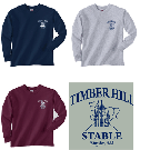 Timber Hill Stable Gildan Long sleeve Tees with LC & back print, Model G240-G240B