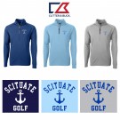 Scituate Golf Cutter & Buck Adapt Eco Knit Stretch Recycled Mens Quarter Zip Pullover