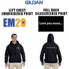Emma Ryan Scholarship Fund Gildan DryBlend HPO Sweatshirt, Special Edition, Adult Unisex/Men’s Fit, Black, Embroidered Front Logo