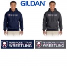 Pembroke Titans Youth Wrestling Gildan Adult Heavy Blend™ 8 oz., 50/50 Hooded Sweatshirt, Adult