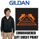 Peak Performance Equestrian Center Gildan Youth Heavy Blend™ 50/50 Full-Zip Hooded Sweatshirt