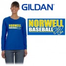 Norwell Baseball Gildan Ladies' Heavy Cotton™ Long-Sleeve T-Shirt Model G540L
