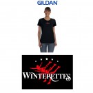 Winterland Skating School Gildan Ladies' Heavy Cotton™ T-Shirt Winterettes Tee, Ladies’ Fit