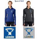 Norwell Girls Youth Lacrosse Sport-Tek® Ladies Sport-Wick® Stretch 1/2-Zip Pullover. LST850