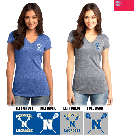 Norwell Girls Youth Lacrosse District Microburn® V-Neck Cap Sleeve Tee DT261 (Women's Version)- LIMITED AVAILABILITY