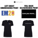 Emma Ryan Scholarship Fund Next Level Apparel Brand Ideal “V” T-Shirt, Special Edition, Ladies’ Fit, Black, Embroidered Front Logo