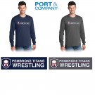 Pembroke Titans Youth Wrestling Port & Company® Long Sleeve Core Cotton Tee, Adult Fit
