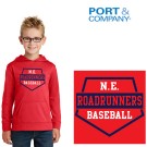 Roadrunners Port & Company® Youth Performance Fleece Pullover Hooded Sweatshirt, BASEBALL Version