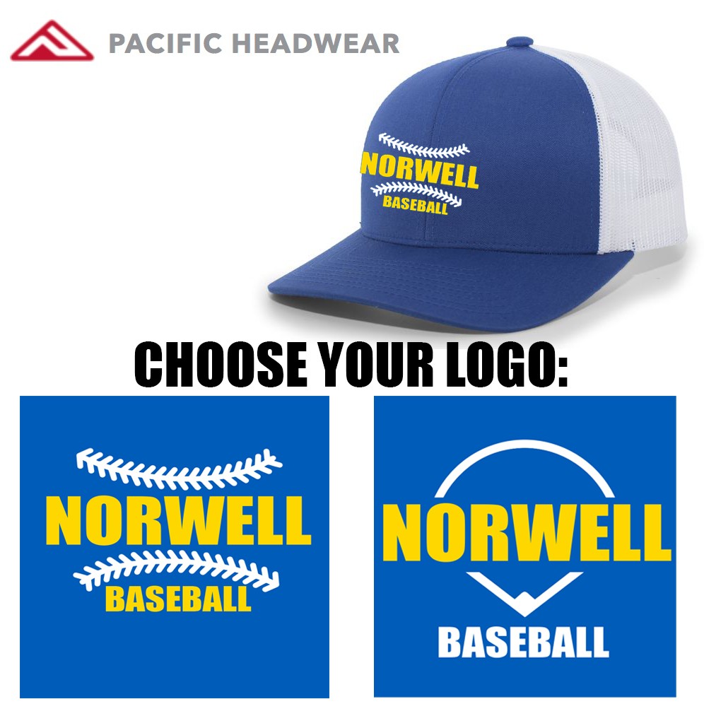 Norwell Baseball Pacific Headwear Trucker Snapback Cap Model 104C