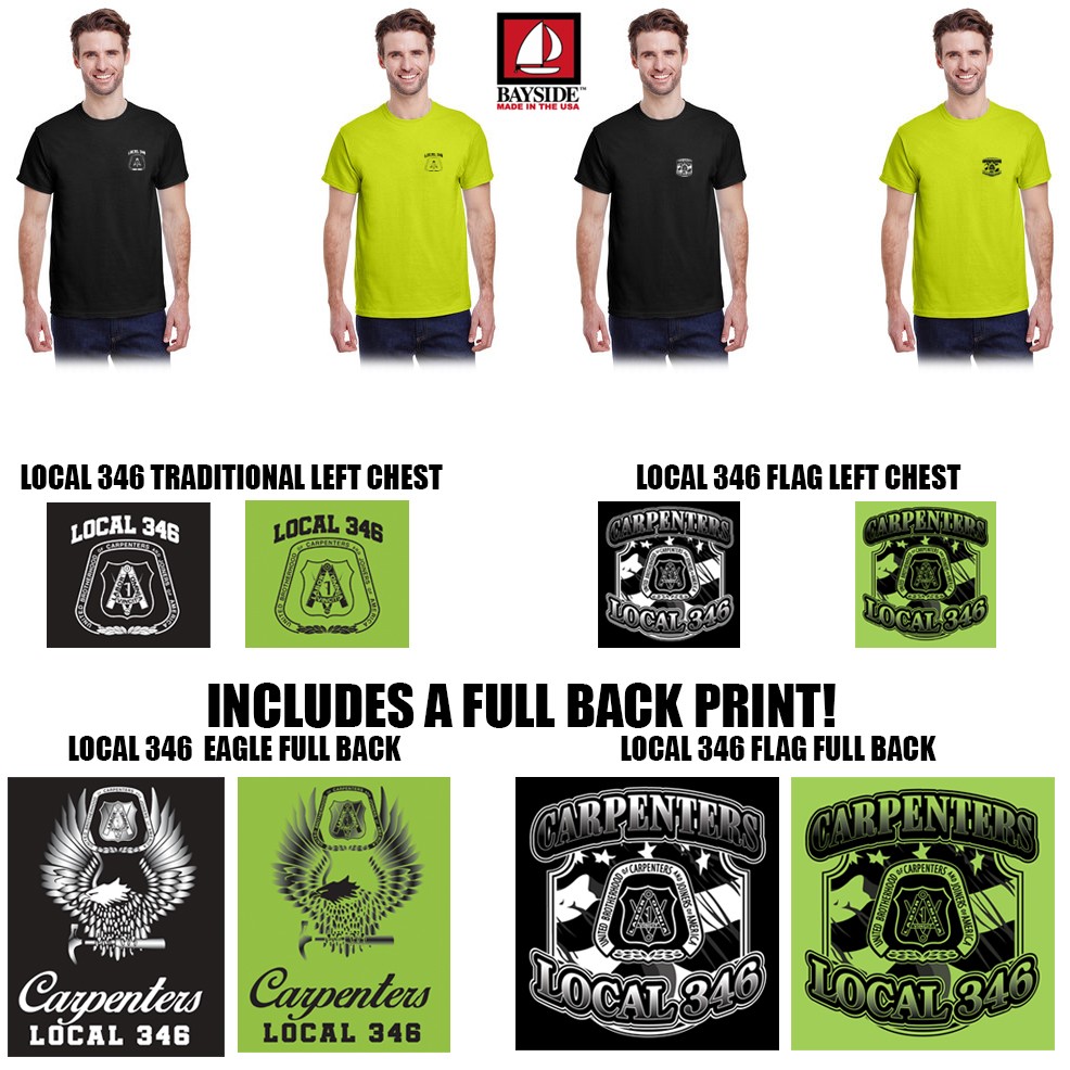 Carpenters Local 346 Bayside - USA-Made T-Shirt - 5100