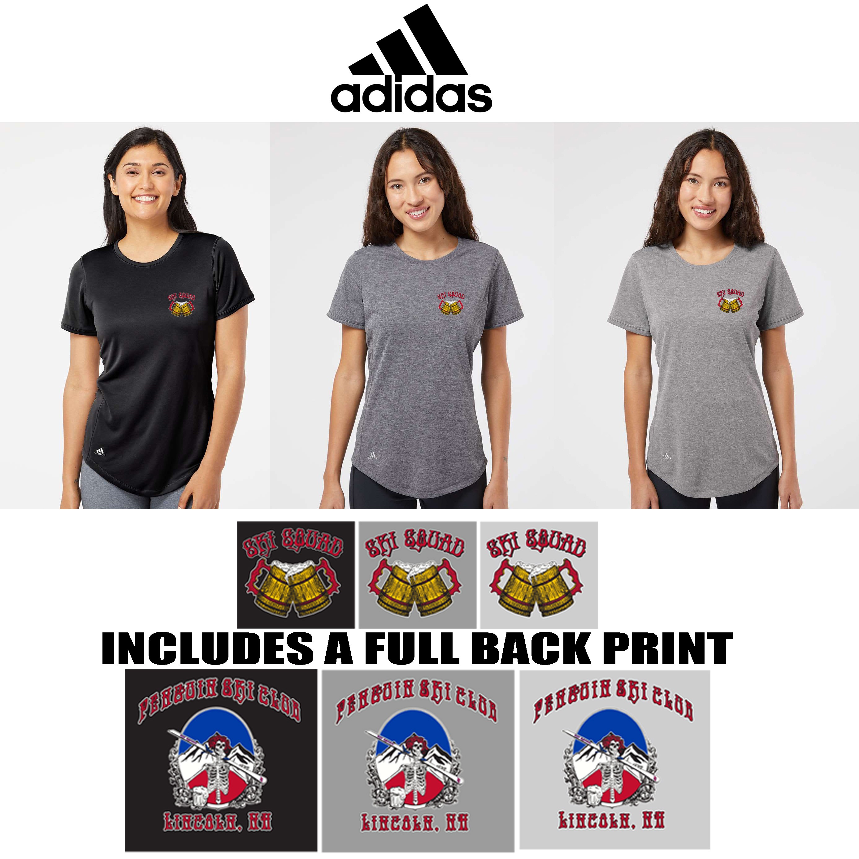 Penguin Ski Club Adidas Women's Sport T-Shirt