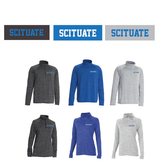 Scituate Apparel (Available through Gates School) Charles River Adult & Ladies  Space Dye Quarter Zip Performance Pullover