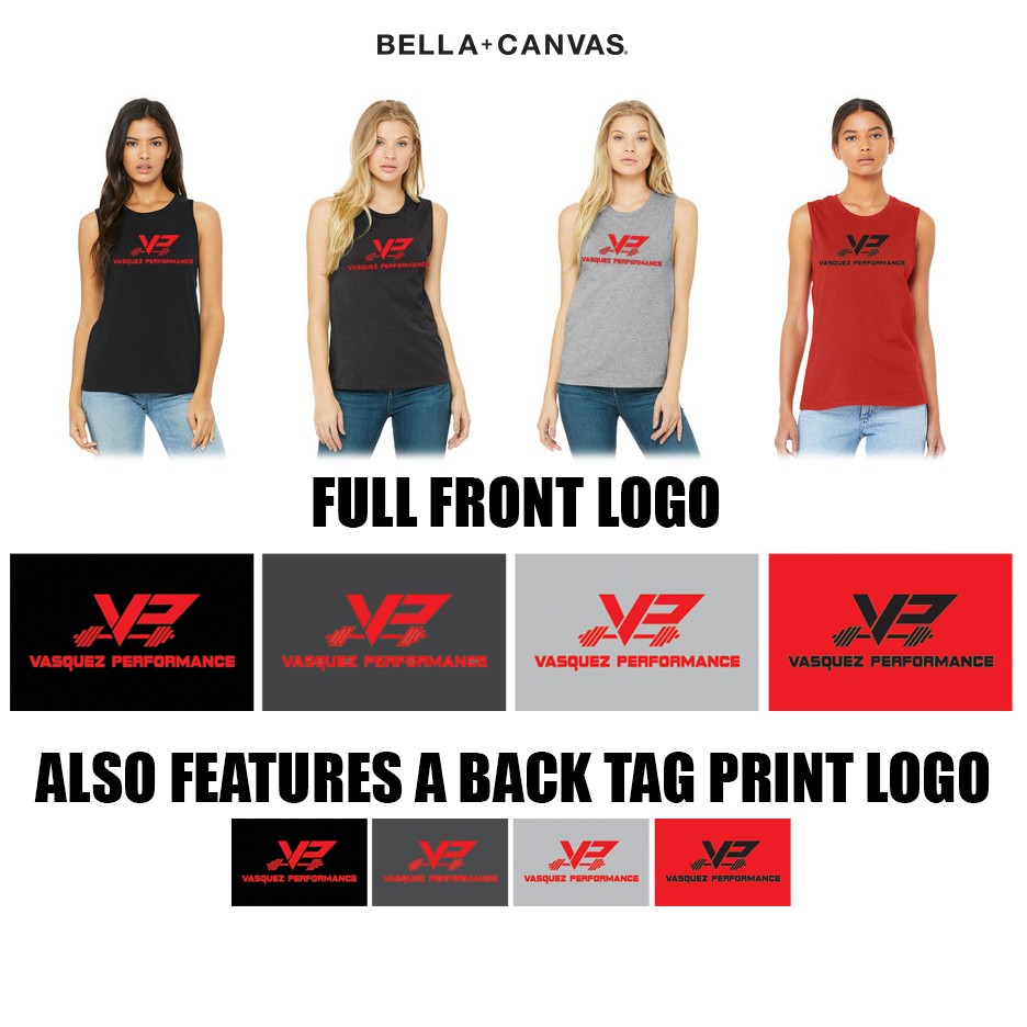 Vasquez Performance Bella + Canvas Ladies' Jersey Muscle Tank 