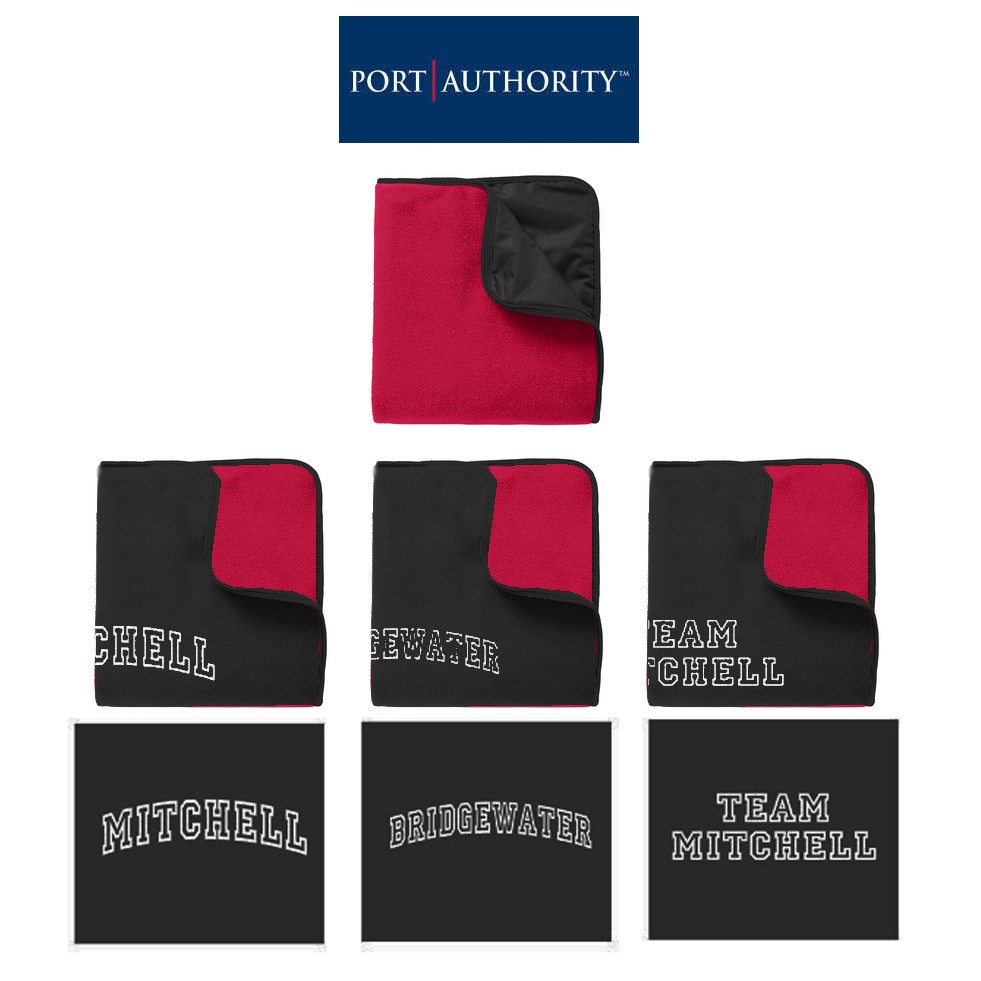 Mitchell Elementary & Bridgewater Town Apparel Port Authority Fleece & Poly Travel Blanket