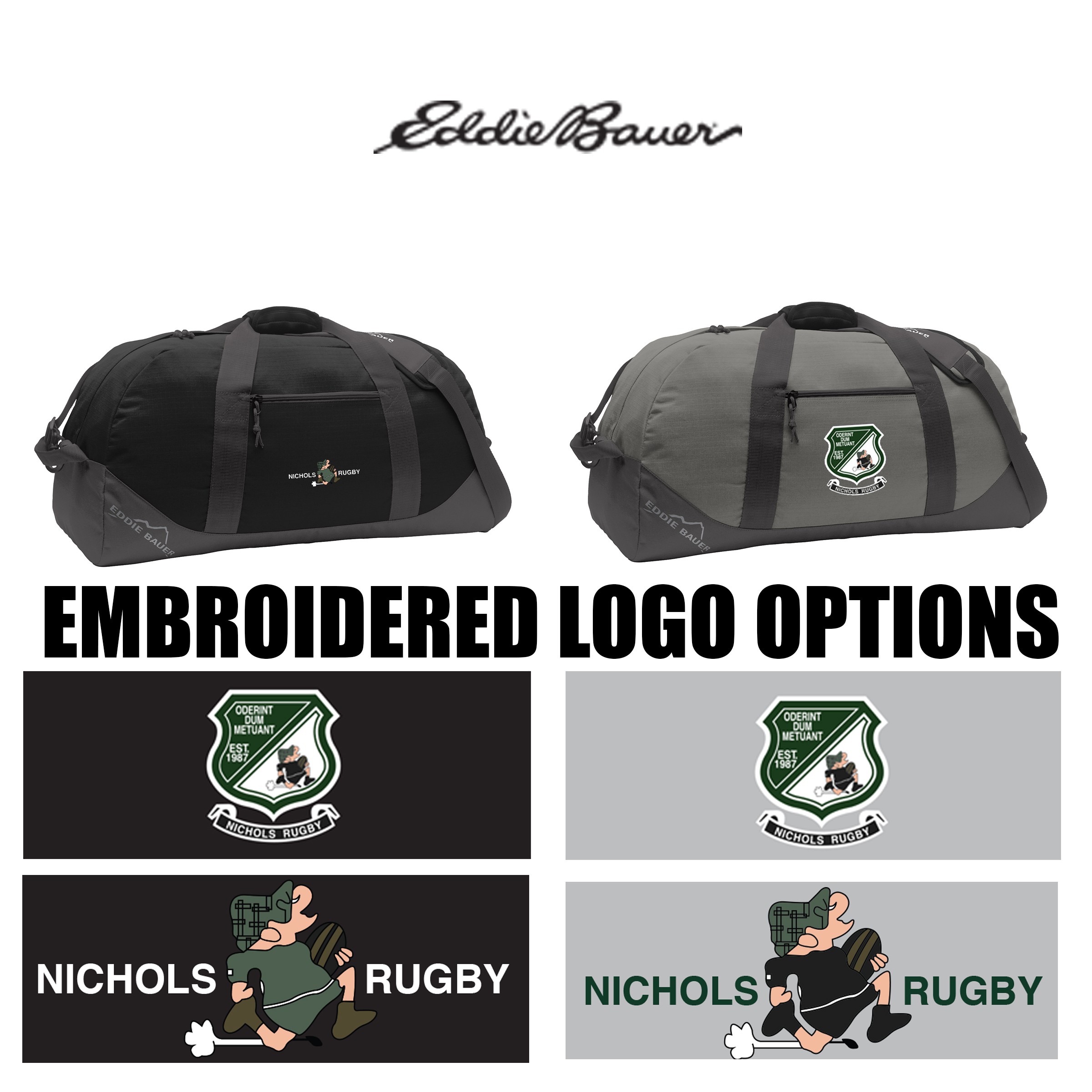 Nichols College Rugby Eddie Bauer® Large Ripstop Duffel