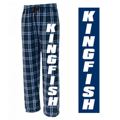 Kingfish Swim Team Pennant Brand Flannel Pant, Youth & Adult