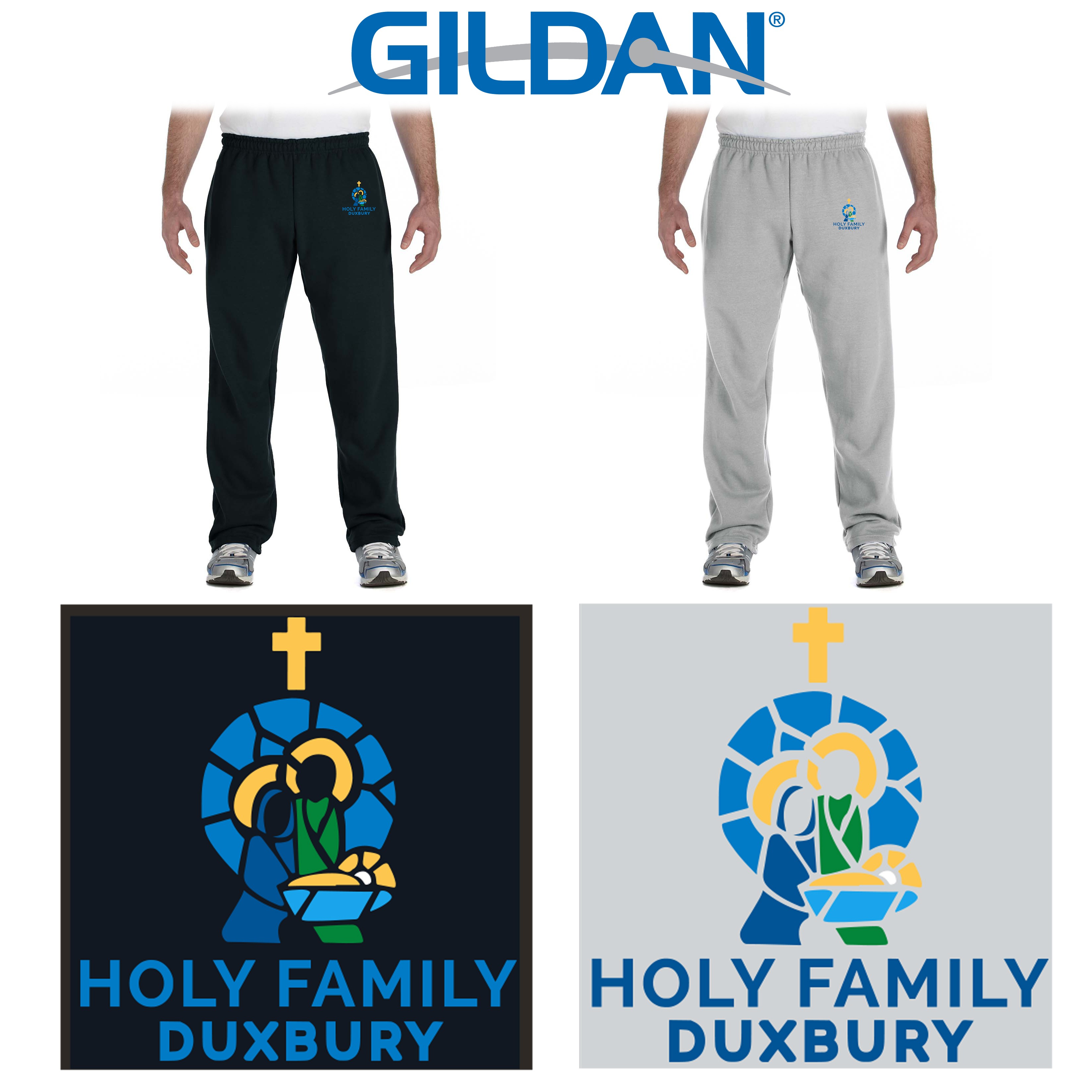 Holy Family Duxbury Gildan Adult Heavy Blend™ Adult 8 oz., 50/50 Open-Bottom Sweatpants