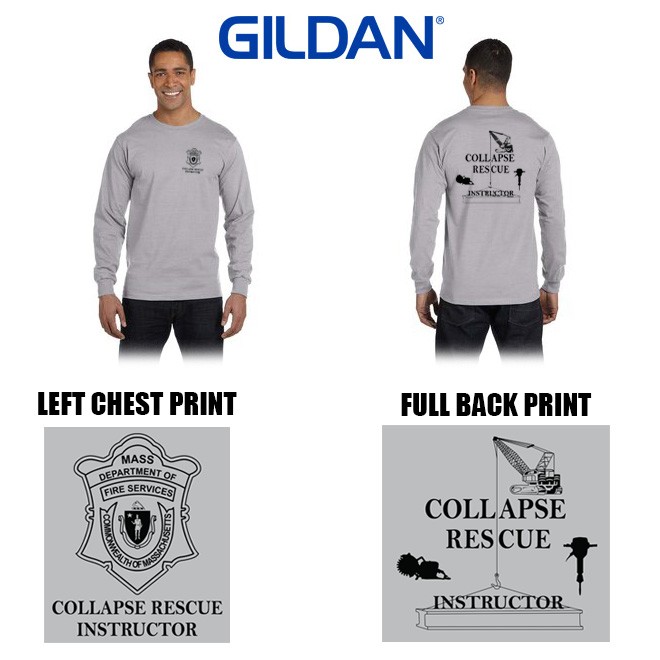 Mass Dept. of Fire Services Gildan Adult 50/50 Long-Sleeve T-Shirt