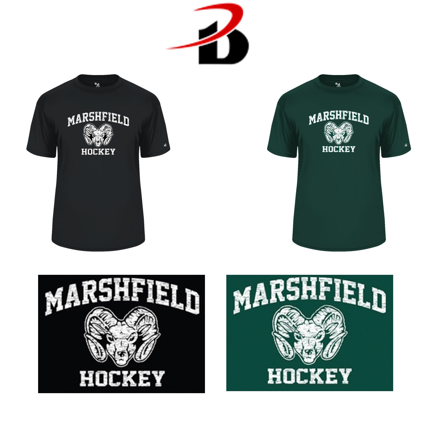 Marshfield High School Girls Hockey Badger B-Core Tee