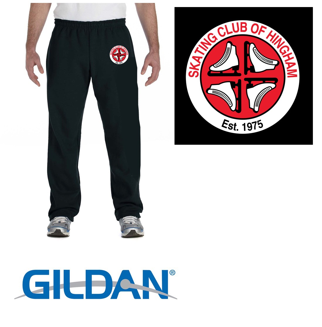 Skating Club of Hingham Gildan Adult Heavy Blend™ Adult 8 oz., 50/50 Open-Bottom Sweatpants