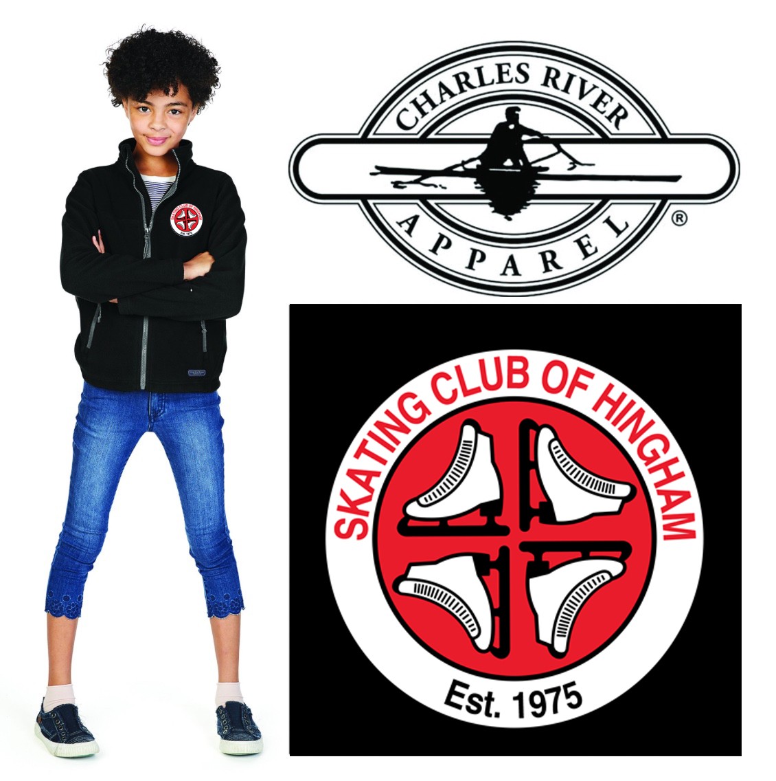 Skating Club of Hingham Charles River Brand Youth Boundary Fleece Jacket