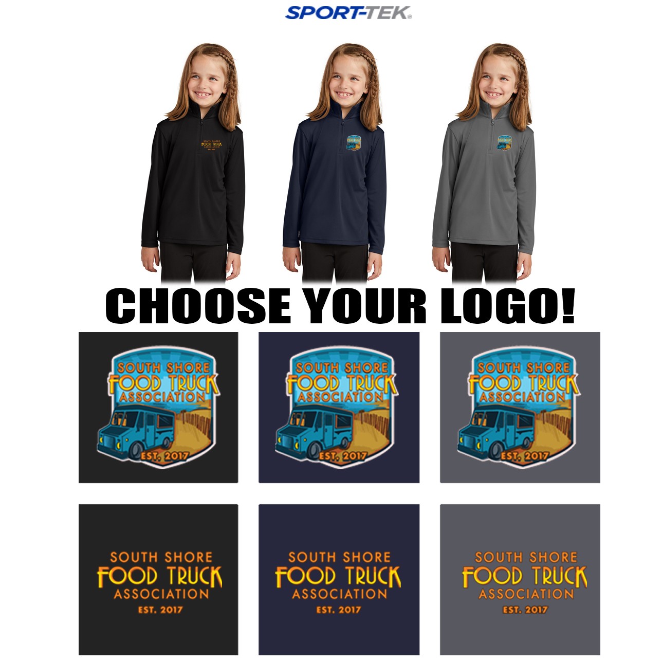 South Shore Food Truck Association SSFTA Sport-Tek ®Youth PosiCharge ®Competitor ™1/4-Zip Pullover, Youth Fit